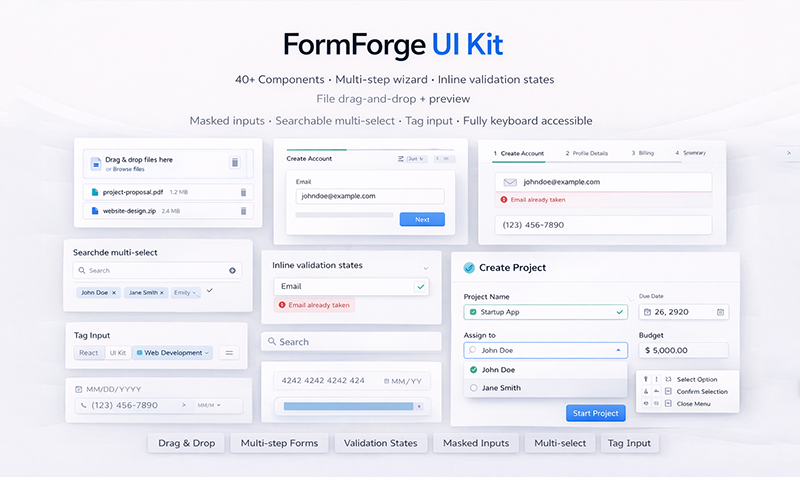 FormForge UI Kit preview