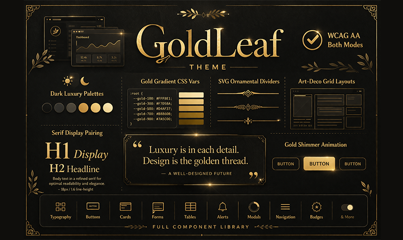 GoldLeaf Theme preview