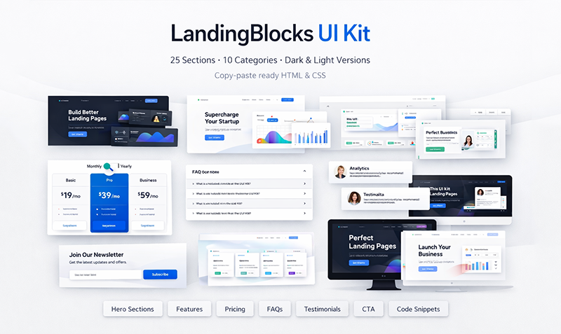 LandingBlocks UI Kit preview