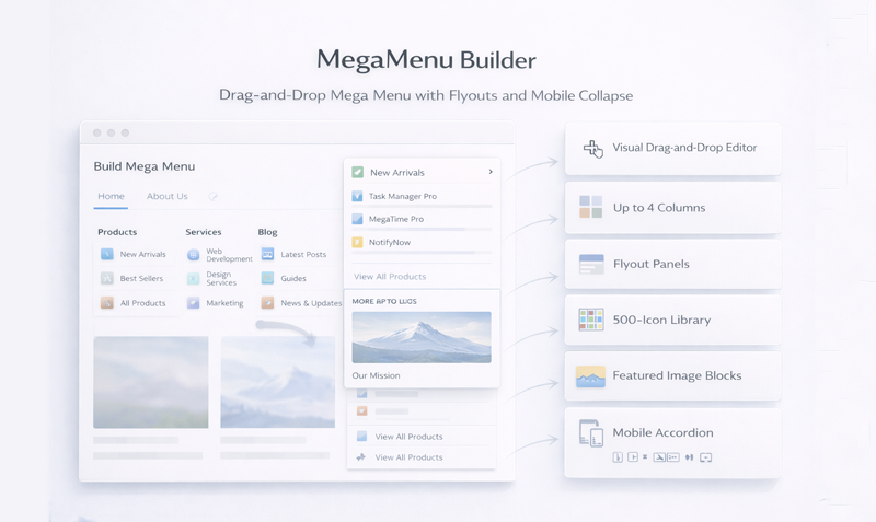 MegaMenu Builder preview