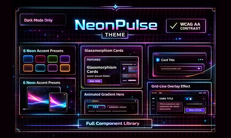 NeonPulse Theme preview