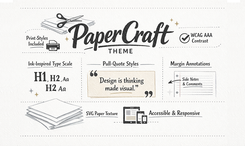 PaperCraft Theme preview