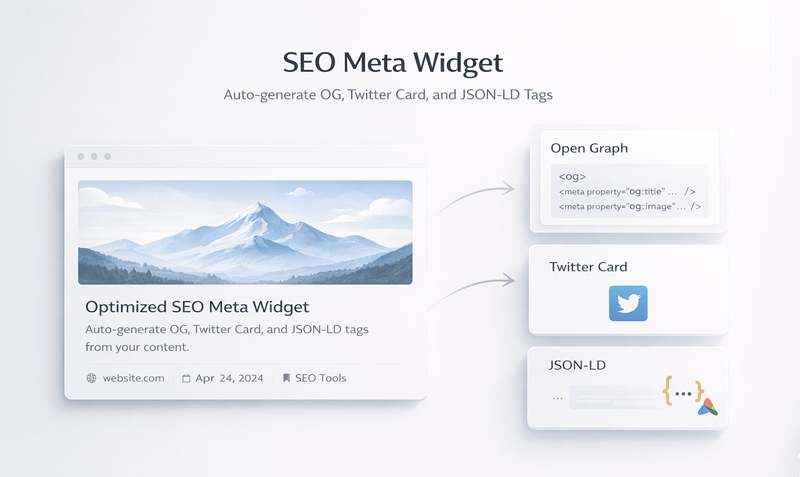 SEO Meta Widget preview